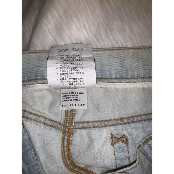 Dolce Gabbana D&G vintage 2000s distressed blue denim micro mini skirt size 38 - Picture 9 of 11